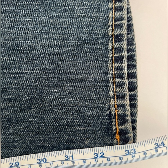 Men's Levi's 505 Regular Jeans Blue Size 36x34 Clothes Denim Solid Straight Leg - Picture 10 of 10